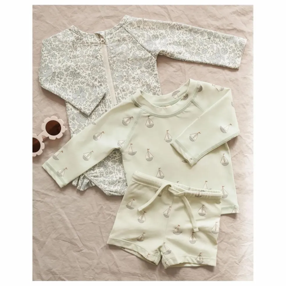 Ensemble T-shirt et Short Rashguard Finn | Vert pâle