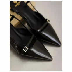 Escarpins Reem Cuir Verni Froissé | Noir