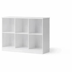 Etagère Wood 3x2 horizontale, avec socle | Blanc