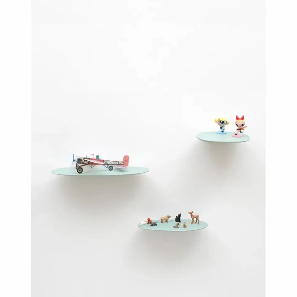 Etagères en céramique Isola, Studio Brichetziegler - Set de 3 | Vert amande