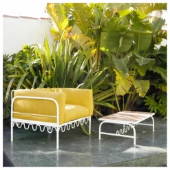 Fauteuil Dolores outdoor en toile déperlante | Gold