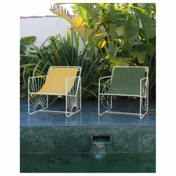 Fauteuil Eldorado outdoor soleil en toile déperlante | Blanc