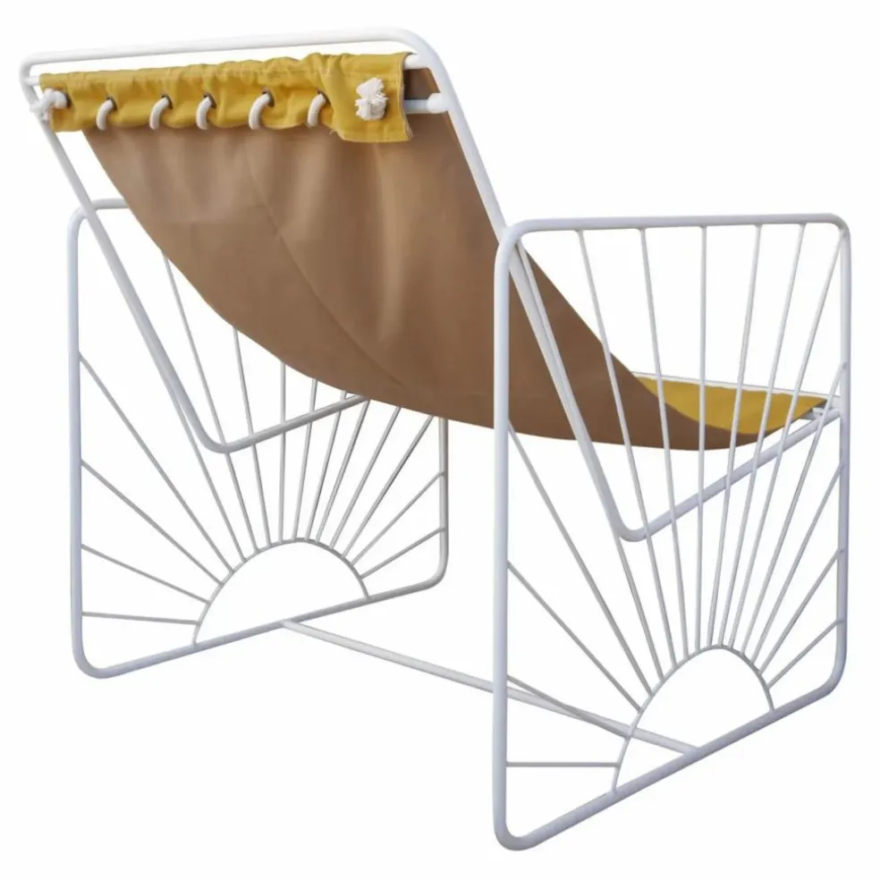 Fauteuil Eldorado outdoor soleil en toile déperlante | Blanc
