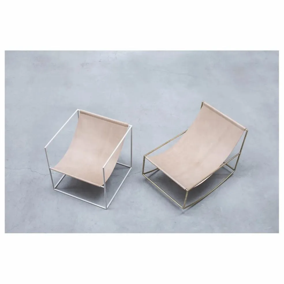 Fauteuil en cuir Rocking Chair