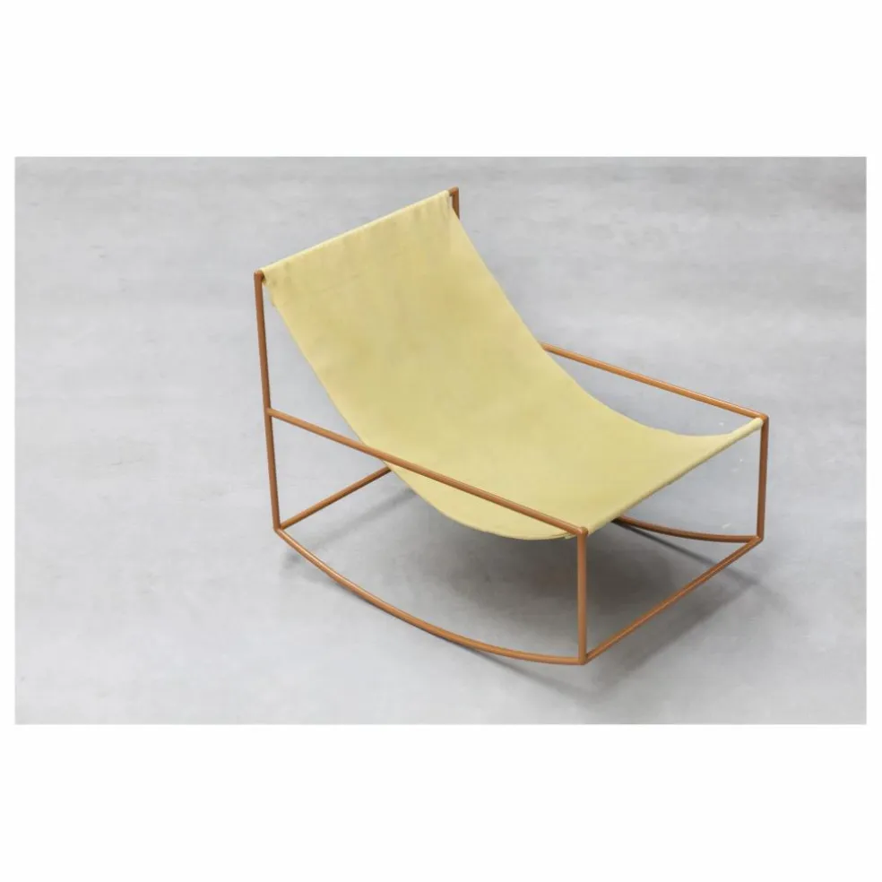 Fauteuil en lin Rocking Chair