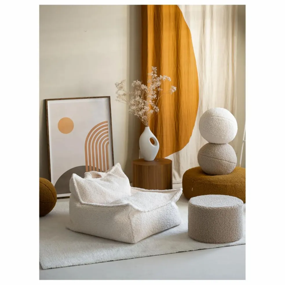 Fauteuil en teddy | Ecru