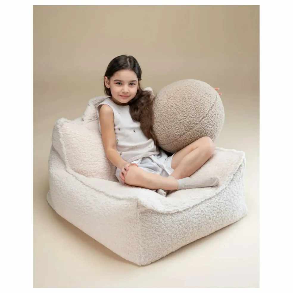 Fauteuil en teddy | Ecru