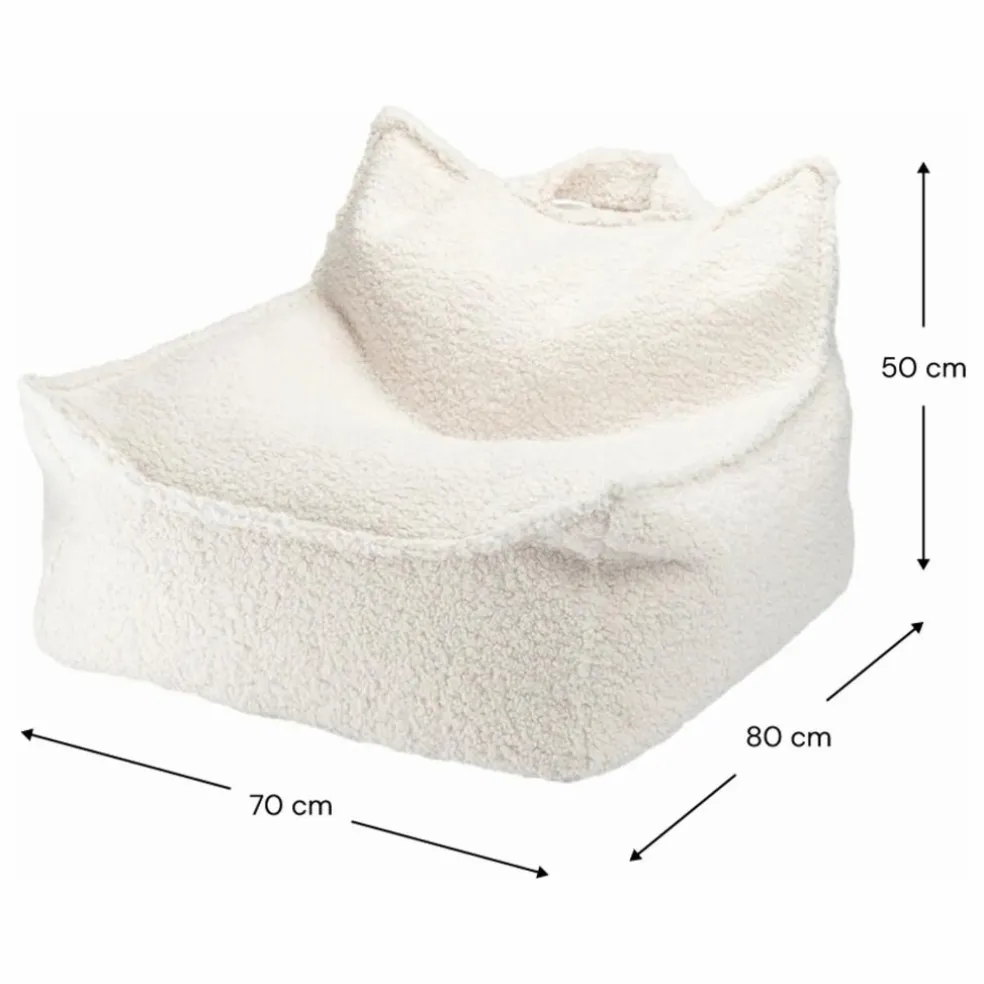 Fauteuil en teddy | Ecru