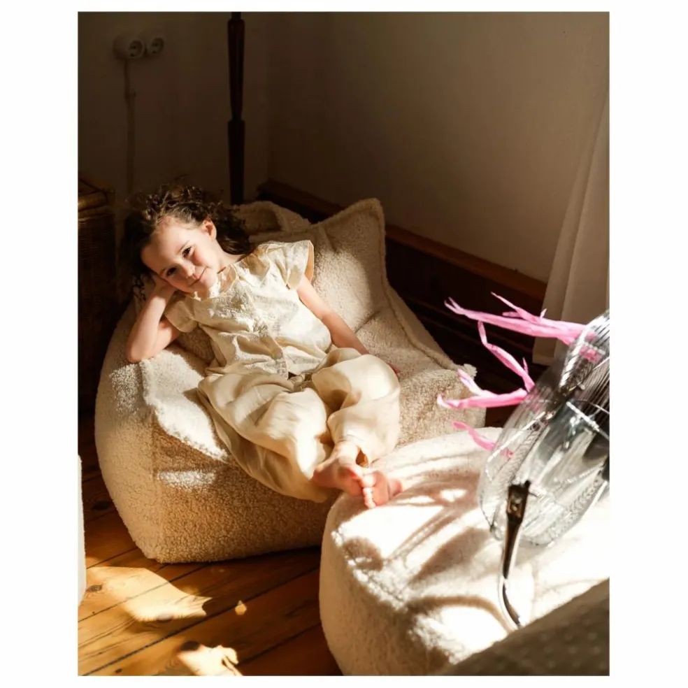 Fauteuil en teddy | Ecru