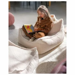 Fauteuil en teddy | Ecru
