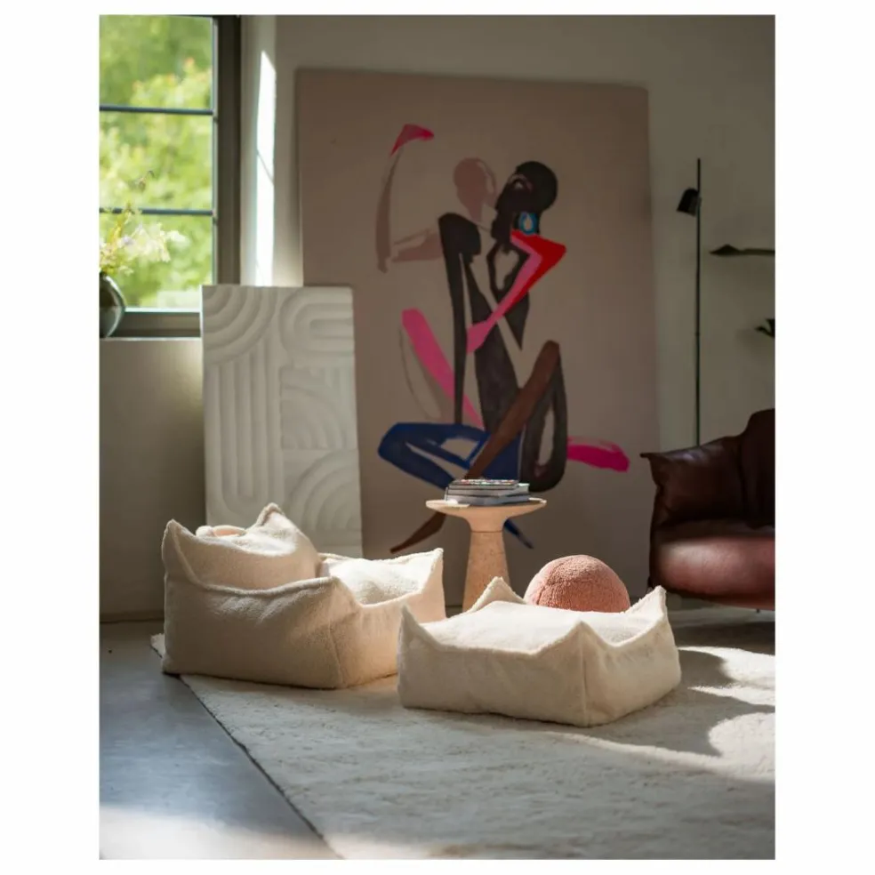 Fauteuil en teddy | Ecru