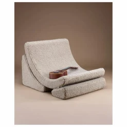 Fauteuil en teddy Moon | Beige