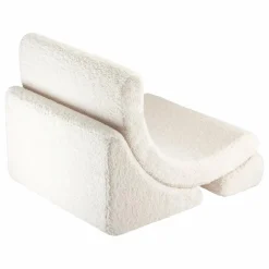 Fauteuil en teddy Moon | Ecru