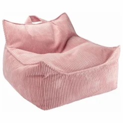 Fauteuil en velours côtelé | Rose