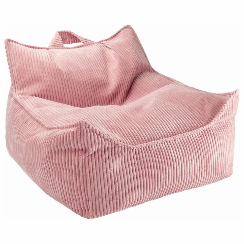 Fauteuil en velours côtelé | Rose