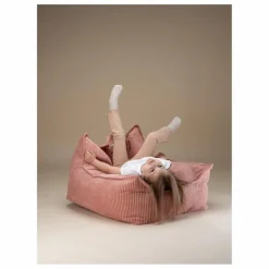 Fauteuil en velours côtelé | Rose