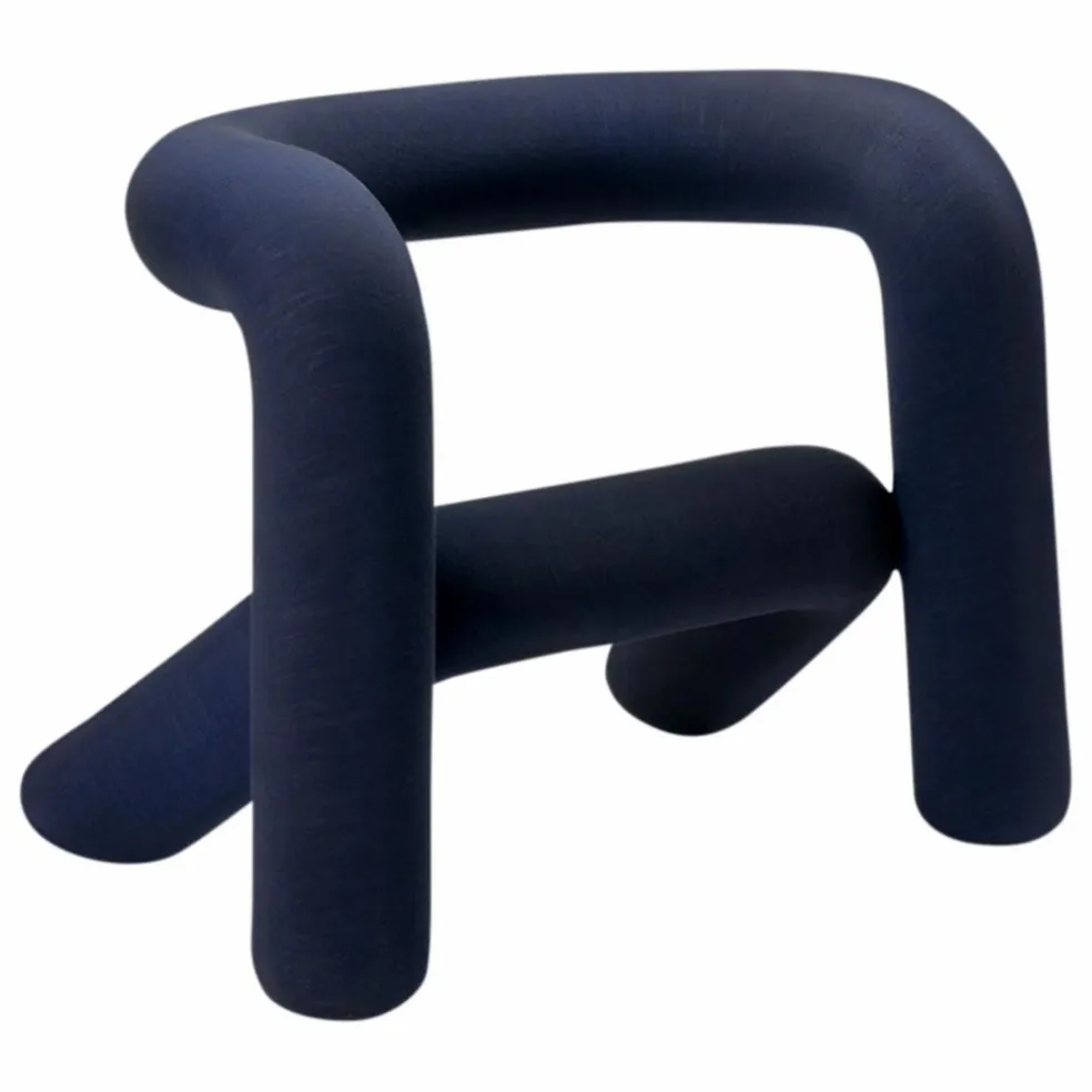 Fauteuil Extra Bold Mélangé - Big Game | Bleu nuit