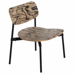 Fauteuil lounge en bois de hêtre Fromme | Noir