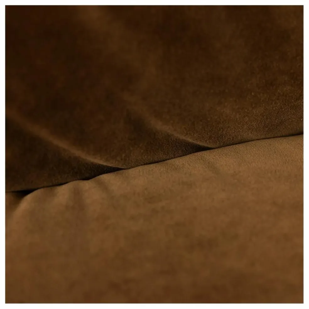 Fauteuil lounge en velours Arc | Caramel