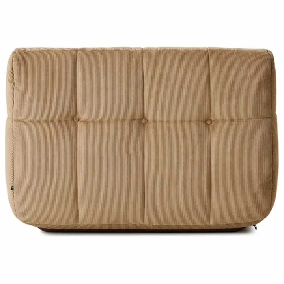 Fauteuil lounge en velours côtelé Lazy | Marron clair
