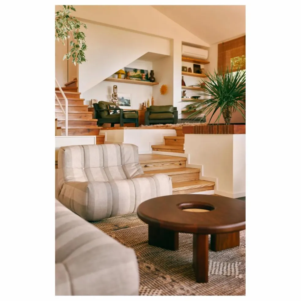 Fauteuil lounge Lazy | Crème