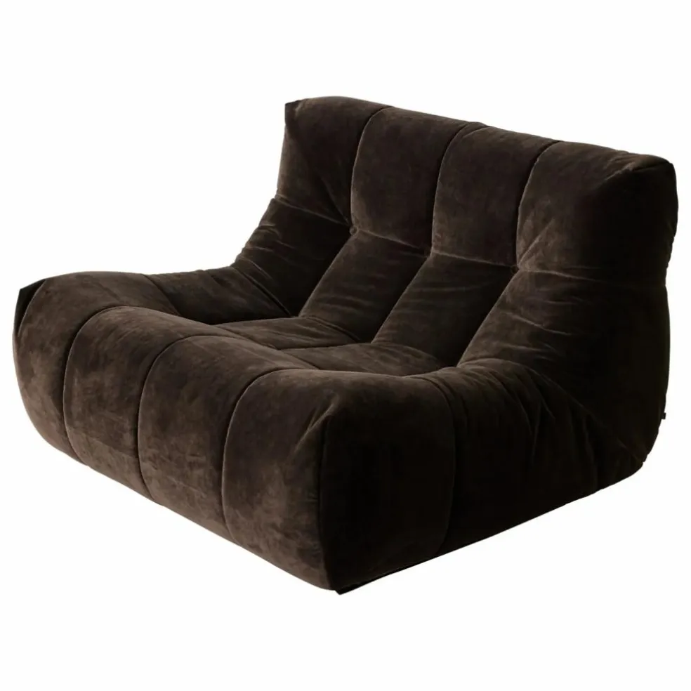 Fauteuil lounge Lazy | Marron