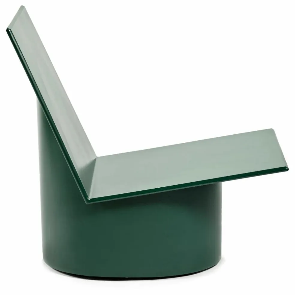 Fauteuil Valerie en acier laqué | Vert