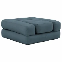 Fauteuil-pouf Cube pour enfant | Bleu pétrole
