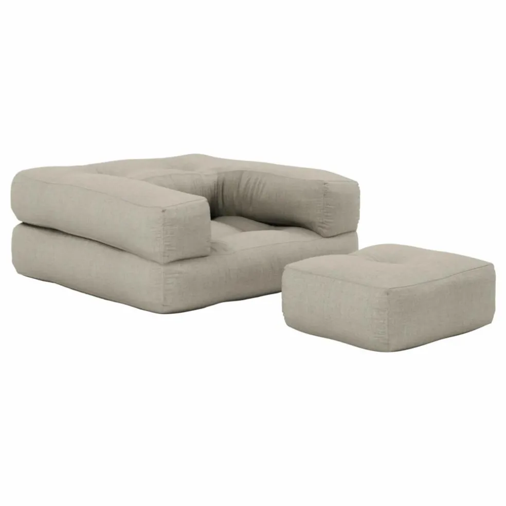 Fauteuil-pouf Cube pour enfant | Lin