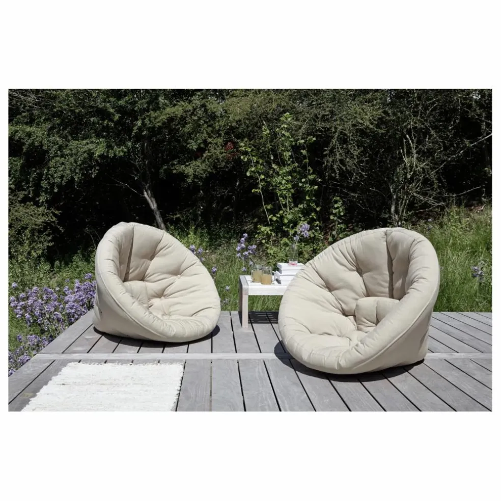 Fauteuil-pouf outdoor | Blanc