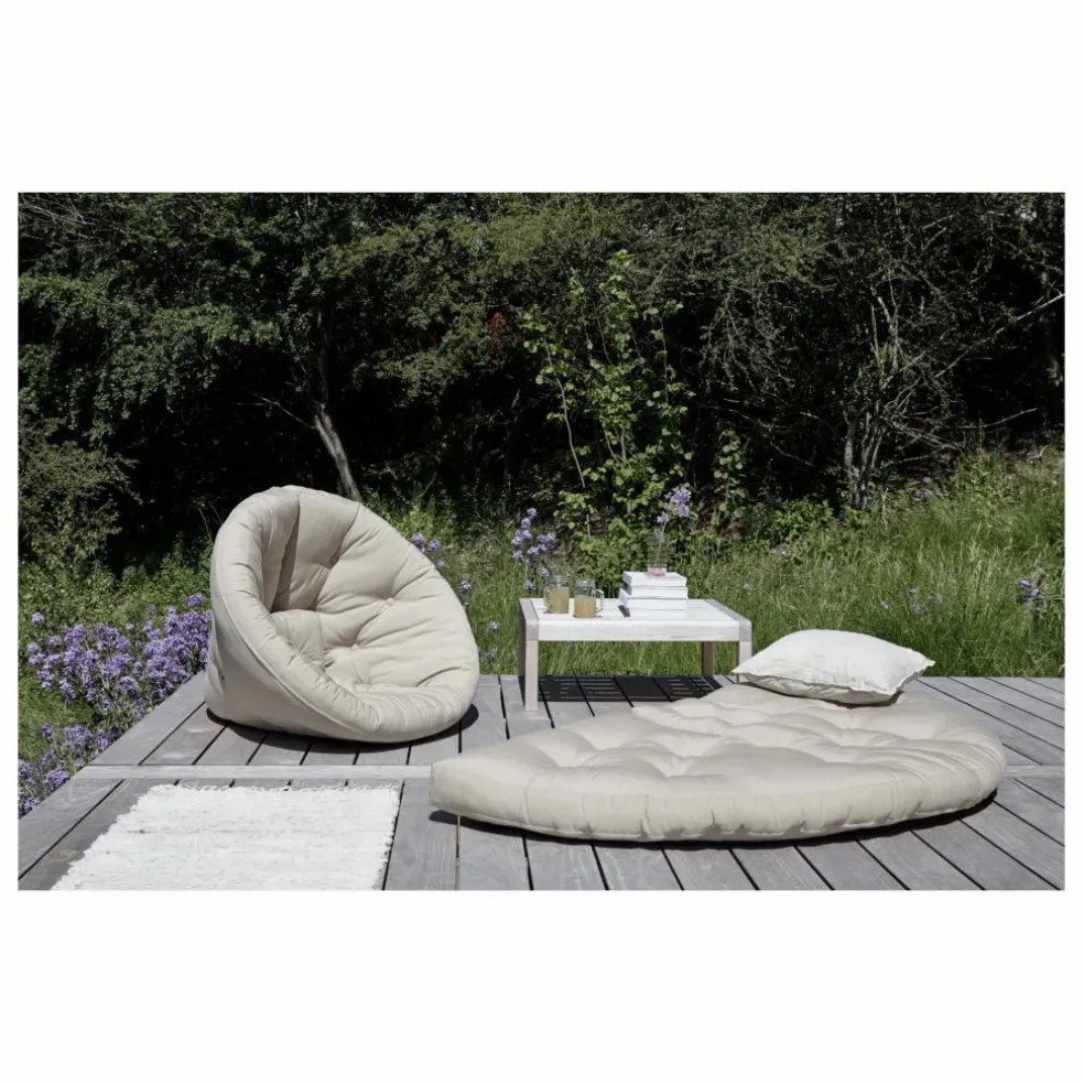 Fauteuil-pouf outdoor | Blanc