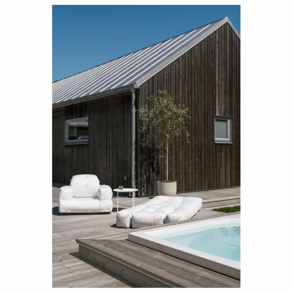 Fauteuil-pouf outdoor | Blanc