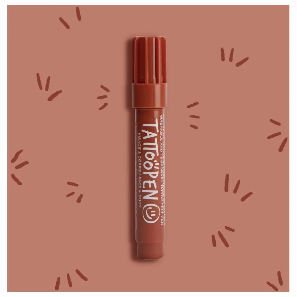 Feutre de tatouage temporaire Tattoopen | Marron