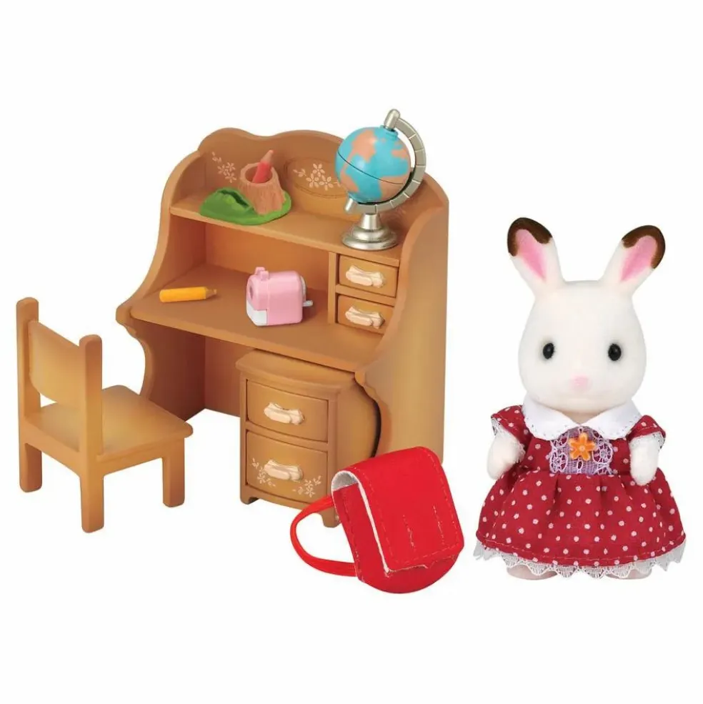 Fille Lapin Chocolat et Bureau