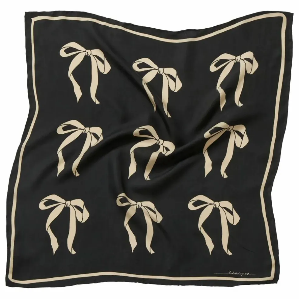 Foulard Bow Sia Soie | Noir