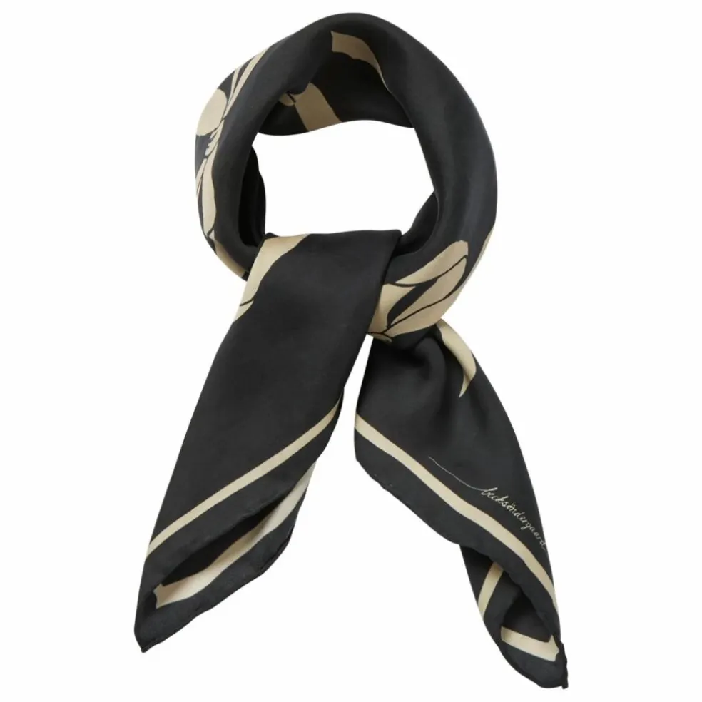 Foulard Bow Sia Soie | Noir
