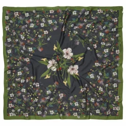 Foulard Bromflora Coton et Soie | Noir