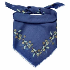 Foulard Carna Woo Laine | Bleu marine