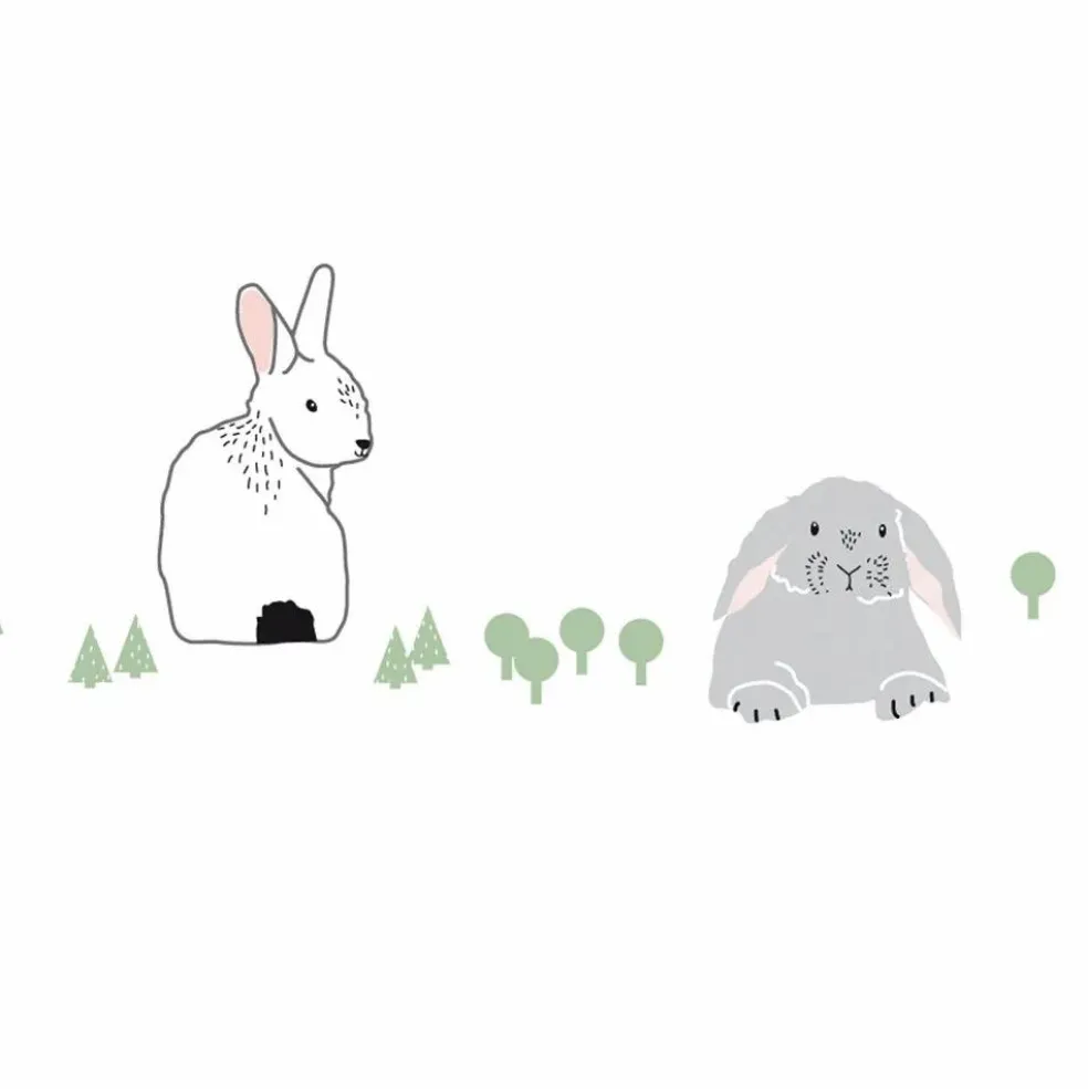 Frise Lapins dans la forêt