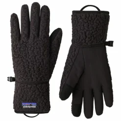 Gants Retro Pile Fibres Recyclées | Noir