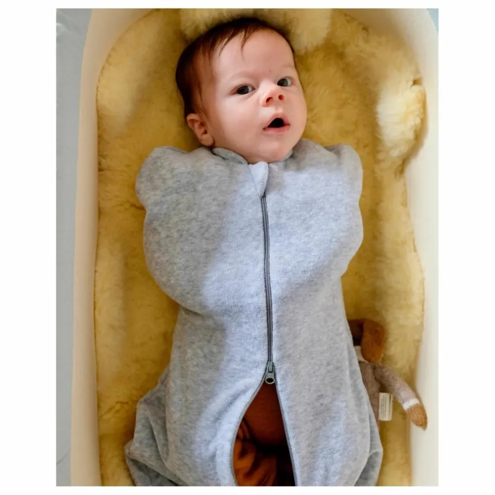 Gigoteuse d'emmaillotage en coton bio | Gris chiné