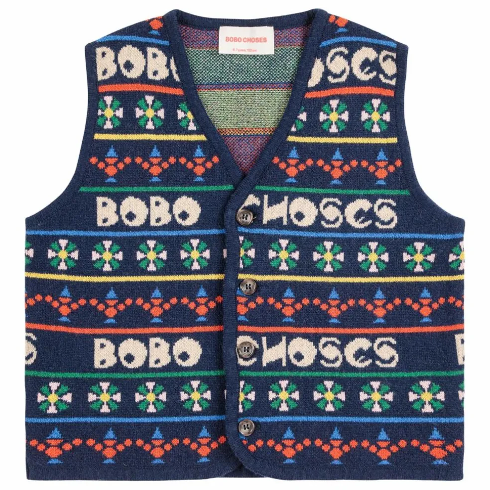 Gilet Bobo Laine et Cachemire | Bleu marine