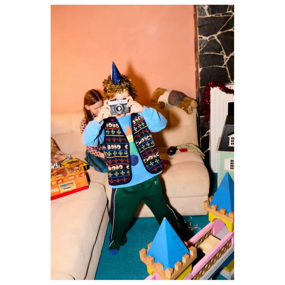 Gilet Bobo Laine et Cachemire | Bleu marine