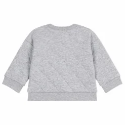 Gilet Boutons Logo | Gris chiné