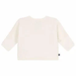 Gilet Cache-Cœur Pointelle Laine | Ecru