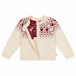 Gilet Cœurs Laine | Ecru