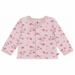 Gilet Fleuri Pointelle Coton Bio | Rose