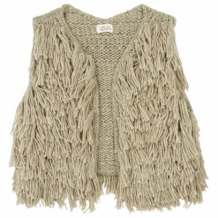 Gilet Franges | Gris