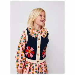 Gilet Kaleidoscope Coton Bio | Bleu marine