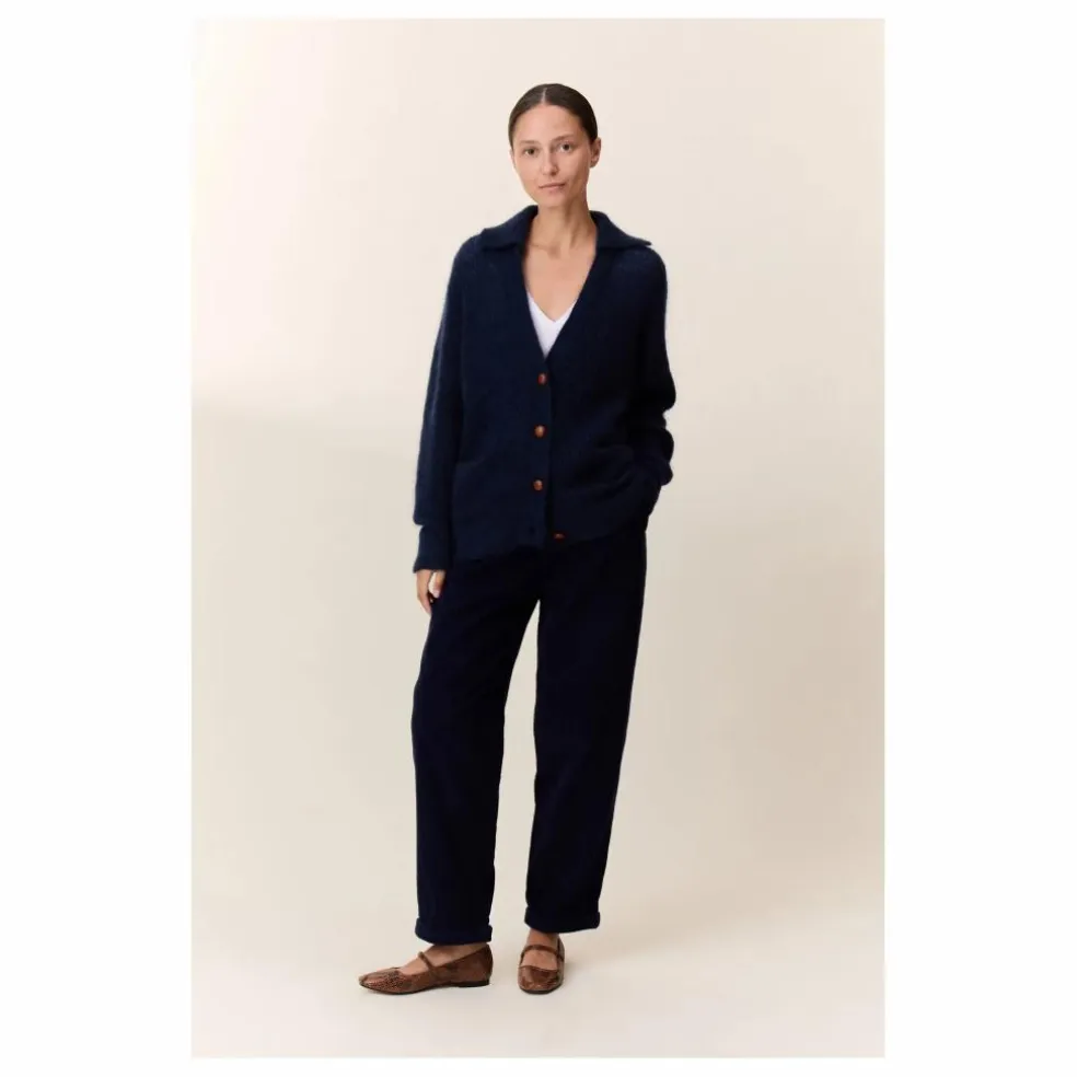 Gilet Marloup Core Super Kid Mohair | Bleu marine